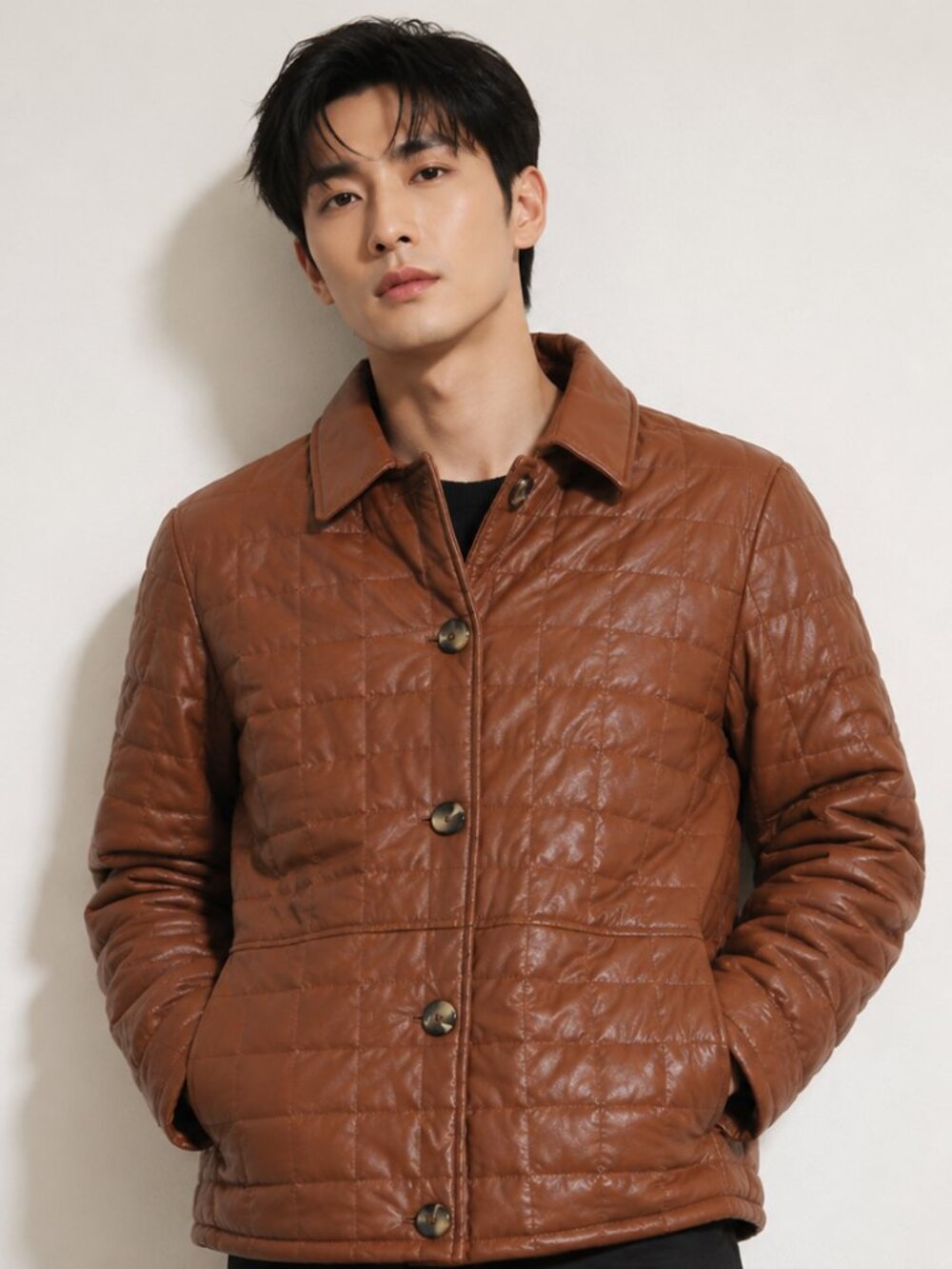Quilted Leather Jacket Men's Clothing Jackets Outerwear | Sam Edelman Brand | M